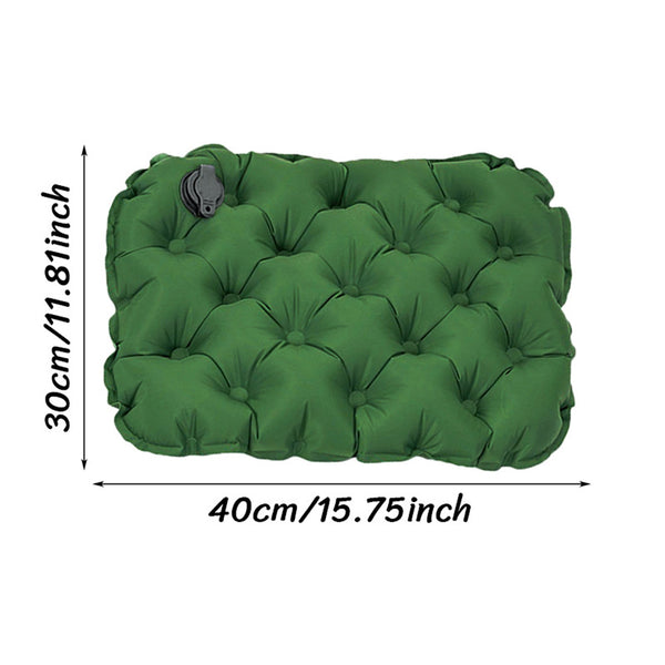 Green Inflatable Camping Seat Cushion for Portable Outdoor Comfort