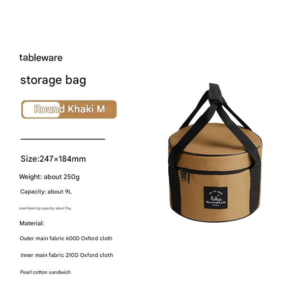 Khaki Portable Waterproof Outdoor Cooking Utensil Organizer
