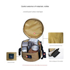 Portable Outdoor Kitchen Utensil Organizer,Waterproof Camping Cookware Storage Bag, Khaki-Size M