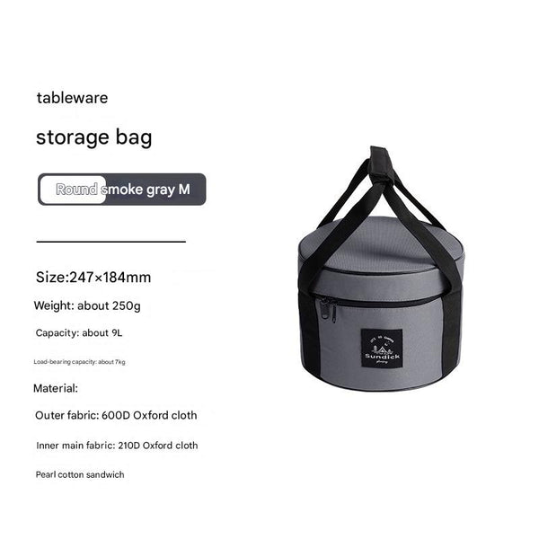 Smoke Gray Portable Waterproof Outdoor Cooking Organizer Bag