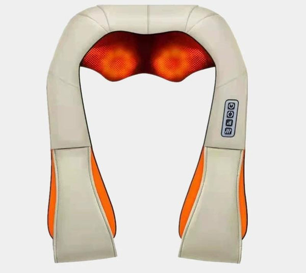 Deep Kneading Shiatsu Neck & Shoulder Massager with Heat (Beige)