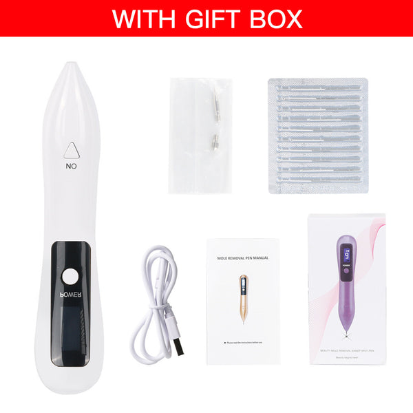 Professional 9-Level Skin Tag & Mole Remover Pen (white)