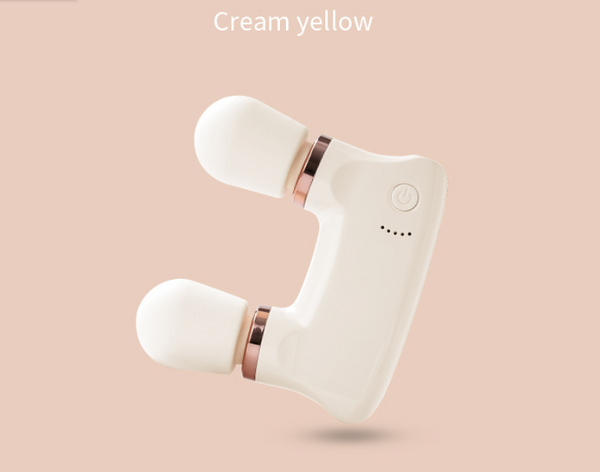 Light yellow Portable Dual Head Mini Massager