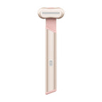 Rose Gold Electric Eye Massager Pen with Red & Blue Light Therapy - Heated Vibration Wand