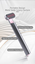 Rose Gold Anti-Aging Eye Care Device - 42°C Heat, Red Light, High-Frequency Vibration