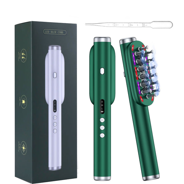Green Vibrating Scalp Massager Comb