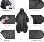 Orange Portable Outdoor Camping Poncho - Can be used as Raincoat, Tarp, Ground Cover