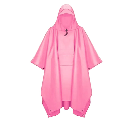 Pink Camping Poncho Raincoat Tarp and Ground Cover