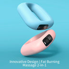 Portable Electric Muscle Relaxation Ring Massager - with Digital Display Purple