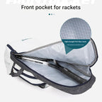 Purple and White Multifunctional Tennis & Badminton Backpack - Waterproof Racket Bag with Shoe Compartment