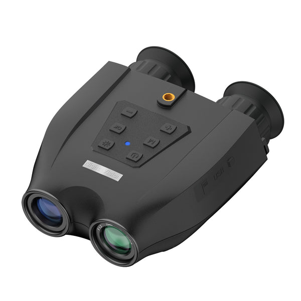 Black HD Night Vision Binoculars with Optical Zoom and Recording