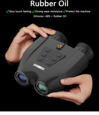 Black Professional HD Digital Night Vision Binoculars - 6X Optical Zoom, IR Illumination, Record 2.5K Video & 48MP Photos
