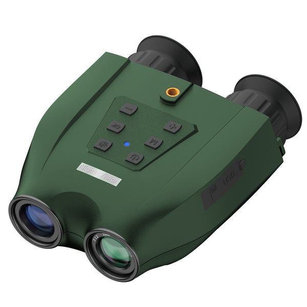 Green HD Night Vision Binoculars with Optical Zoom and Recording