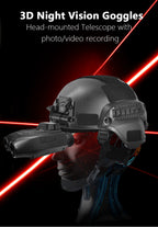 Red Professional HD Digital Night Vision Binoculars - 6X Optical Zoom, IR Illumination, Record 2.5K Video & 48MP Photos