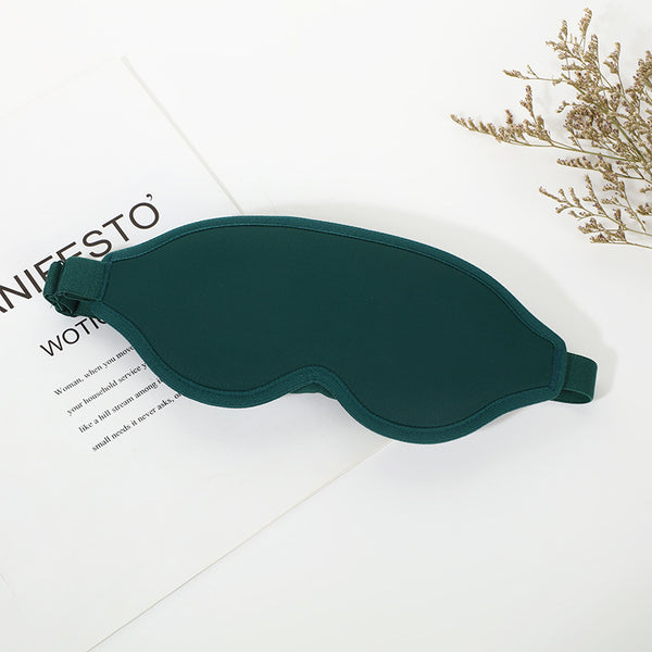 Green 3D Contoured Memory Foam Eye Mask for Restful Sleep