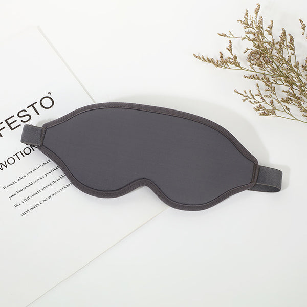 Grey 3D Contoured Memory Foam Eye Mask for Comfortable Sleep