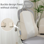 Grey Slim Wireless Shiatsu Back Massager Cushion - Rechargeable Heated Massage Pad for Full Back Relief