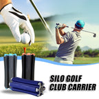 Black-orange Set of 2 Portable Golf Club Carrier Holders - Lightweight Club Organizer Caddy