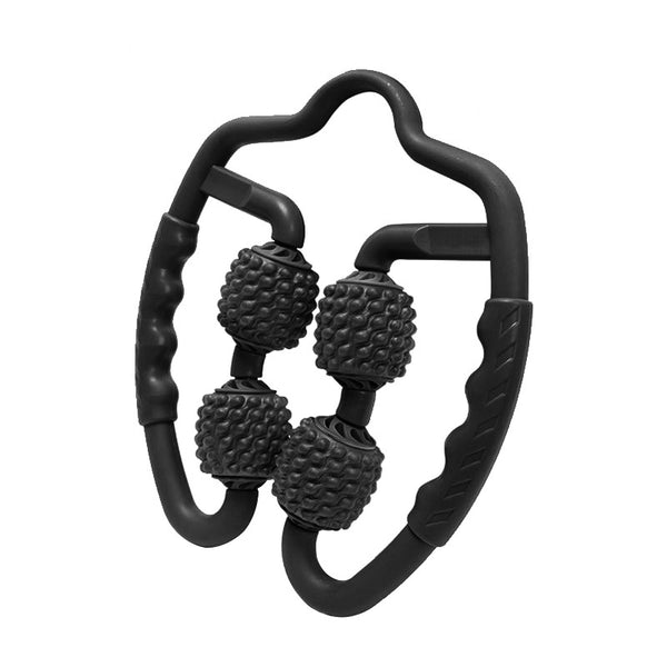 Black Set of 2 Foam Roller Ring Leg Massagers - Muscle Comfort & Circulation Tool