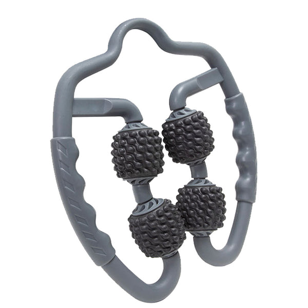 Grey Set of 2 Foam Roller Ring Leg Massagers - Muscle Comfort & Circulation Tool