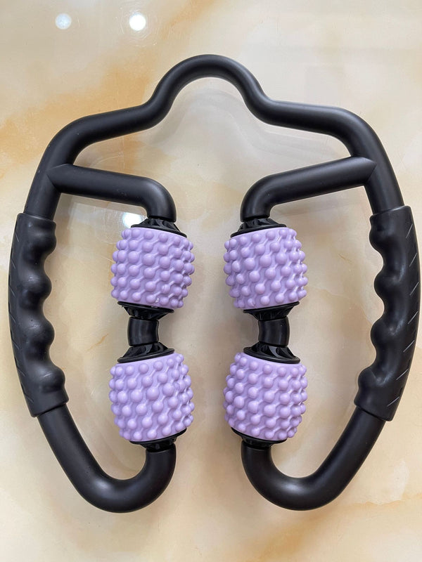 Purple Set of 2 Foam Roller Ring Leg Massagers - Muscle Comfort & Circulation Tool