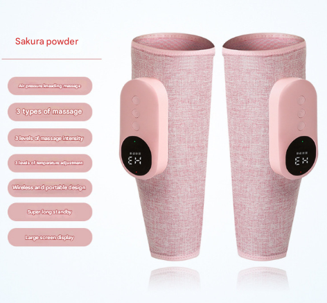 Two-piece Pink Portable Leg Air Pressure Massager