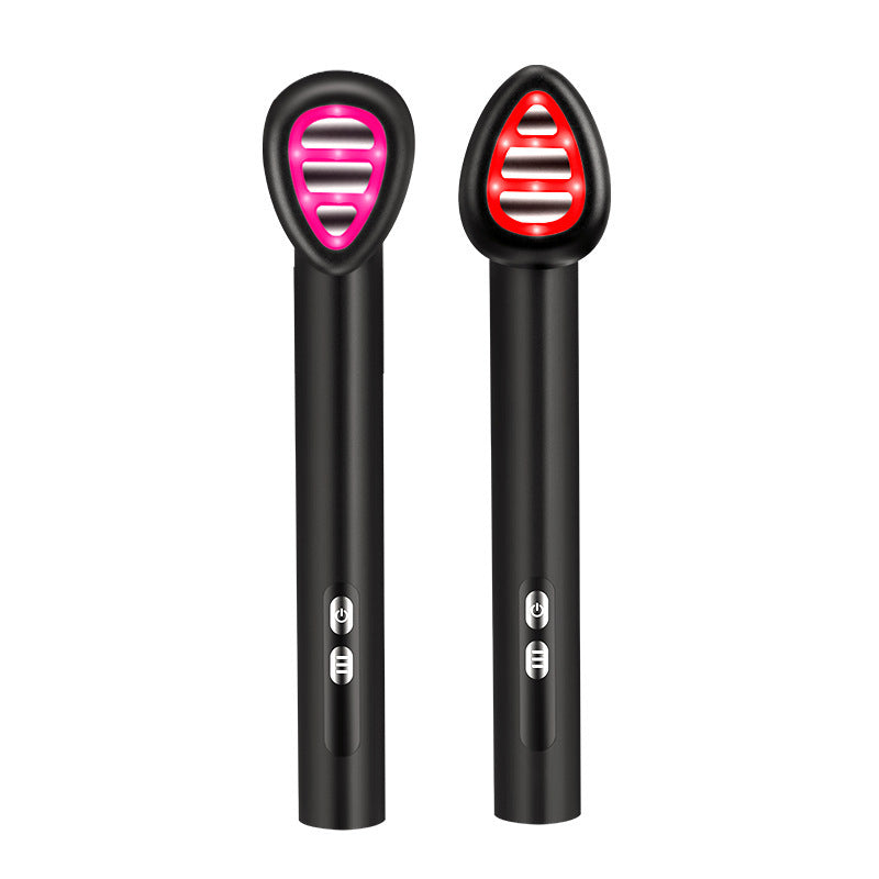 7-in-1 LED Facial Therapy Wand with 180 Rotatable Head & 42C Constant Temperature(black)