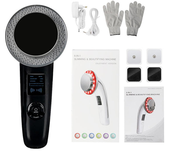 6-in-1 Ultrasonic Slimming & Beautifying RF Device (black)