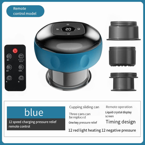 Smart Electric Cupping Therapy Massager (Blue)