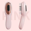 Electric Scalp Massager Comb with Red & Blue Light Therapy - 5 Vibration Modes & Liquid Dispenser(pink)