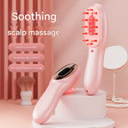 Electric Scalp Massager Comb with Red & Blue Light Therapy - 5 Vibration Modes & Liquid Dispenser(White)