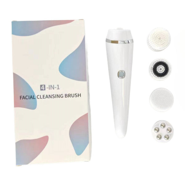 4-in-1 Electric Facial Cleansing Brush & Massager (white)