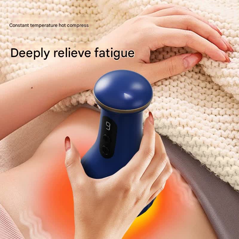 Electric Cupping & Gua Sha Massager - 9 Levels Heat & Suction, Red Light Therapy, USB-C Rechargeable(White)
