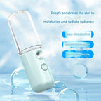Two Portable Nano Facial Sprayer - 50ml USB Rechargeable Moisturizing Disinfectant Sprayer(Light pink)