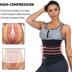 Size S Black Womens Sweat-Enhancing Waist Trainer Belt - Dual Strap Zipper Tummy Control Cincher for Workout & Postpartum Shaping