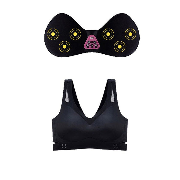 Size XL Black Wireless Electric Breast Massager Bra