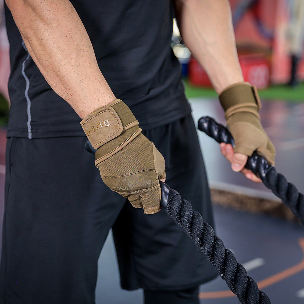Size S Black Heavy Duty Workout Gloves with Wrist Support - Anti-Slip Gel Padded Gym Gloves for Weightlifting, Training & Fitness
