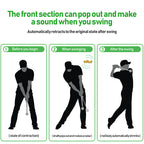Blue Pro Golf Swing Trainer - Extendable with Audible Click & Corrective Grip Aid