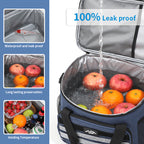 Beige Versatile Large-Capacity Picnic Insulated Bag - Detachable Shoulder Strap & Ice Pack