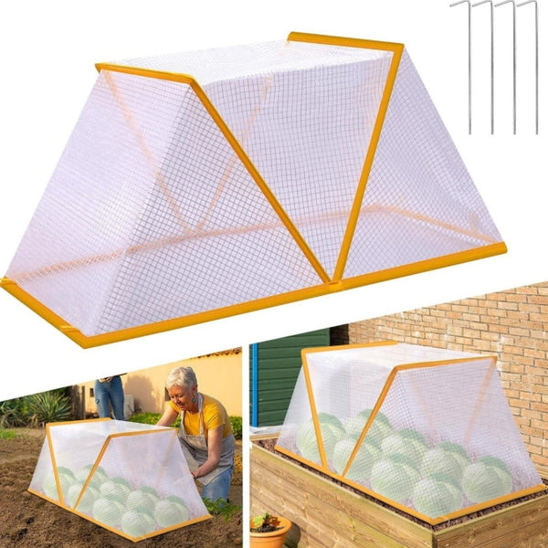 White Foldable Raised Garden Bed Cover for Plant Protection