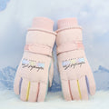 Pink Women's Warm Winter Ski Gloves - Waterproof & Windproof Touchscreen Gloves for Snow Sports
