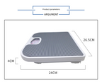 White Classic Mechanical Bathroom Scale - Battery-Free Analog Body Weight Scale with Non-Slip Platform