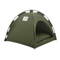 Green Premium Portable Pet Tent Bed with Cooling Mat - Breathable Foldable Outdoor Indoor Cat Dog House Shelter for Summer(Size: M)