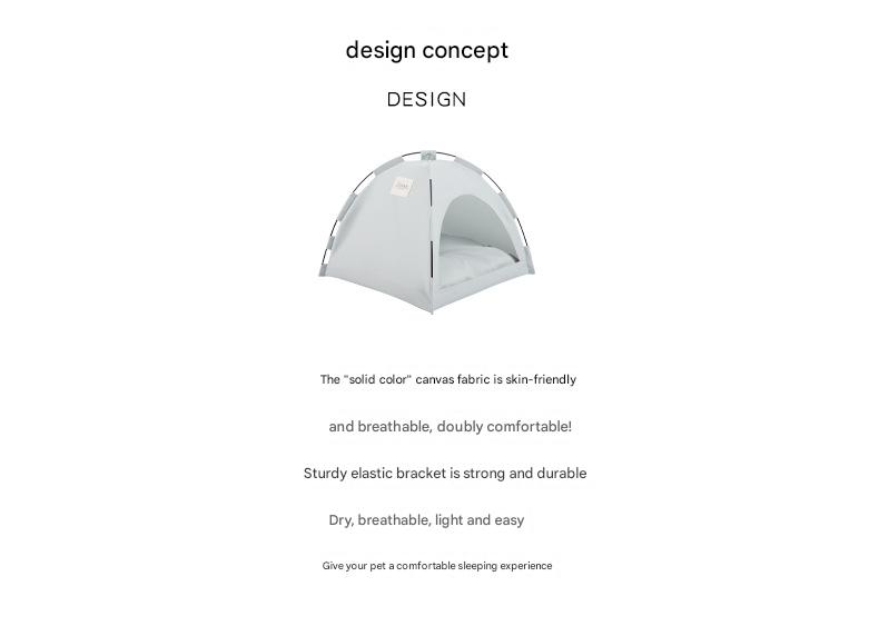Green Premium Portable Pet Tent Bed with Cooling Mat - Breathable Foldable Outdoor Indoor Cat Dog House Shelter for Summer(Size: M)