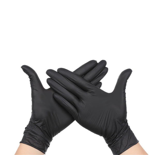 100 glovesBlack Premium Disposable Nitrile Gloves - Powder-Free & Extra Durable for Multi-Purpose Use(L)