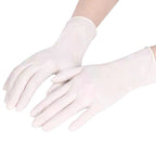 100 gloves White Premium Disposable Nitrile Gloves - Powder-Free & Extra Durable for Multi-Purpose Use(M)