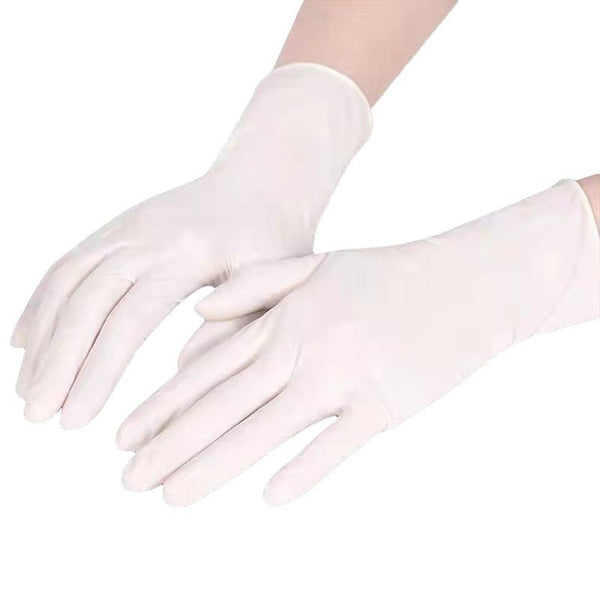 100 gloves White Premium Disposable Nitrile Gloves - Powder-Free & Extra Durable for Multi-Purpose Use(M)