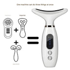 Multi-Functional Neck & Face Beauty Massager - Constant Heat, Ion Infusion & Sonic Vibration(pink)