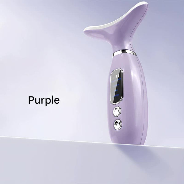 Multi-Functional Neck & Face Beauty Massager (Purple)