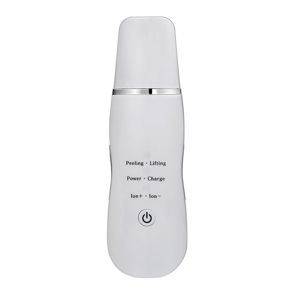 Ultrasonic Skin Scrubber Lifting & Ion Infusion Facial Spatula (White)